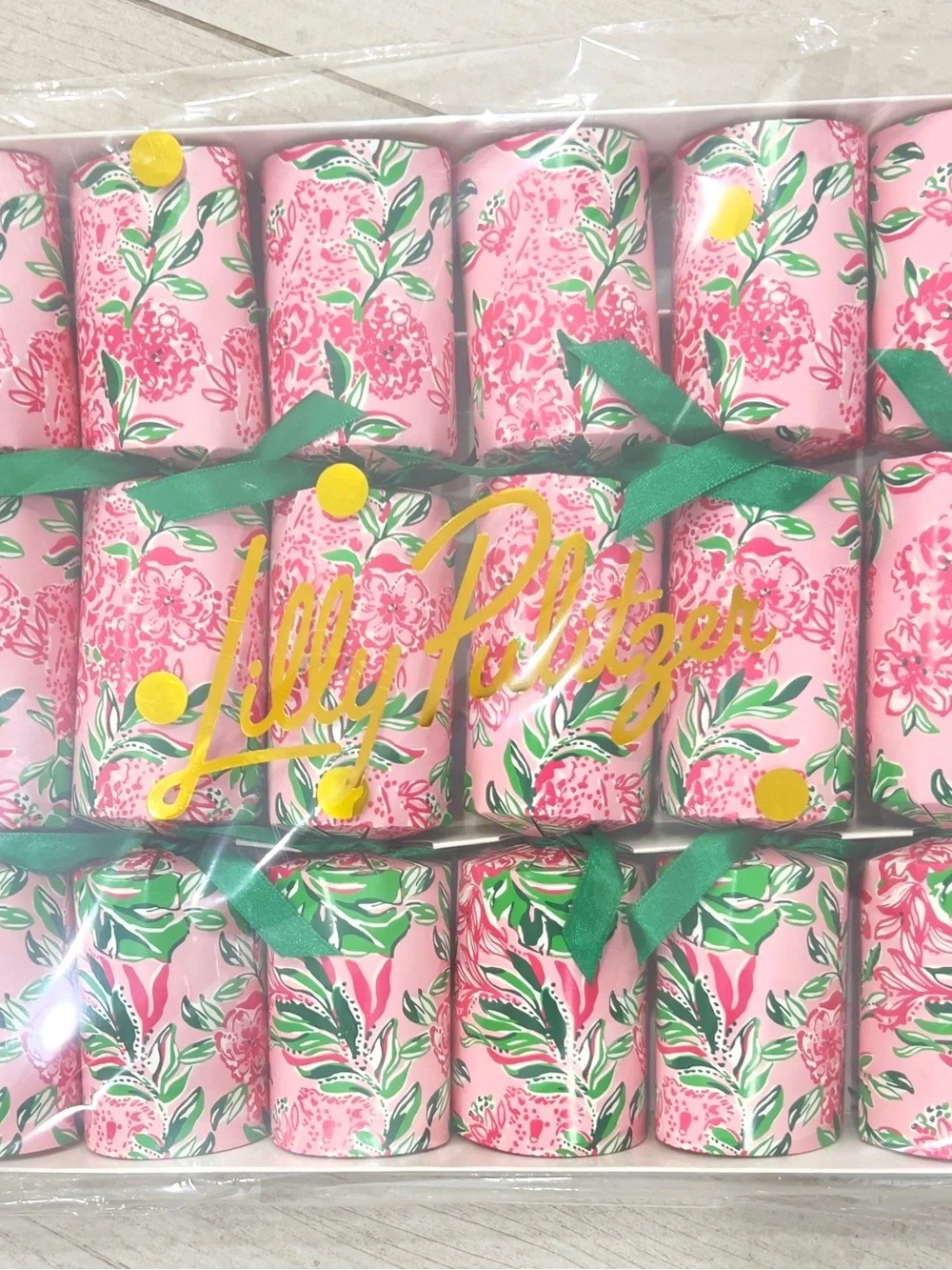Lilly Pulitzer Party Poppers Conch Shell Pink- Hair Scrunchies NWT